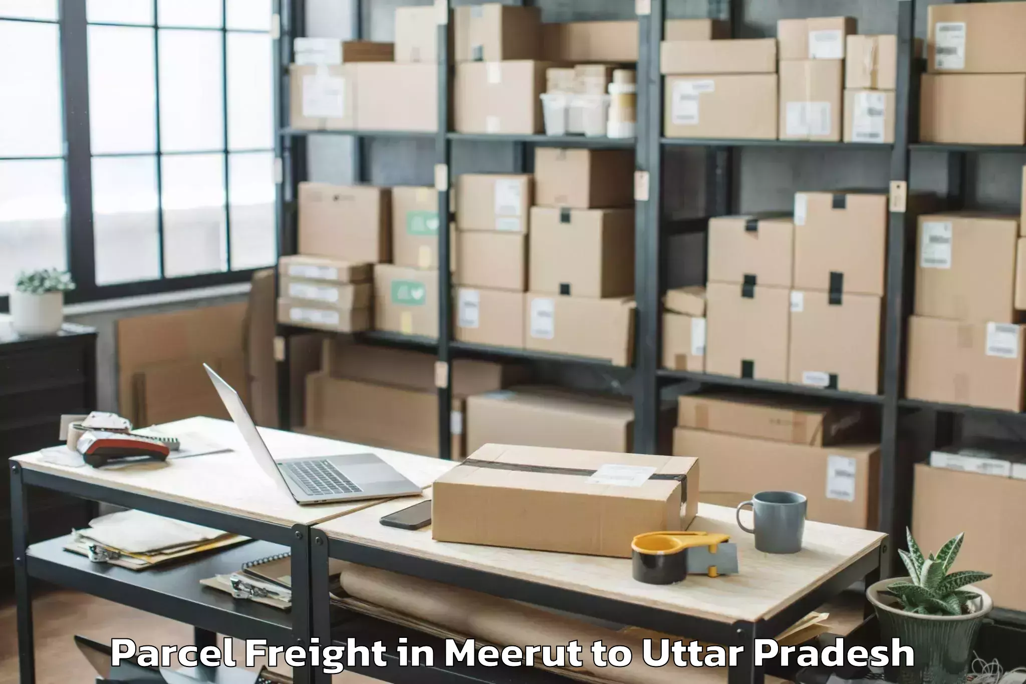 Book Meerut to Rasra Parcel Freight Online